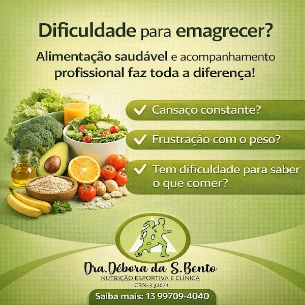 Dra.Débora Bento Nutricionista esportiva e clínica